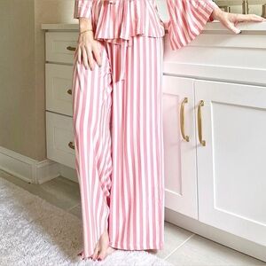 Lake DreamModal Kimono Pajama pants pink and white size XL